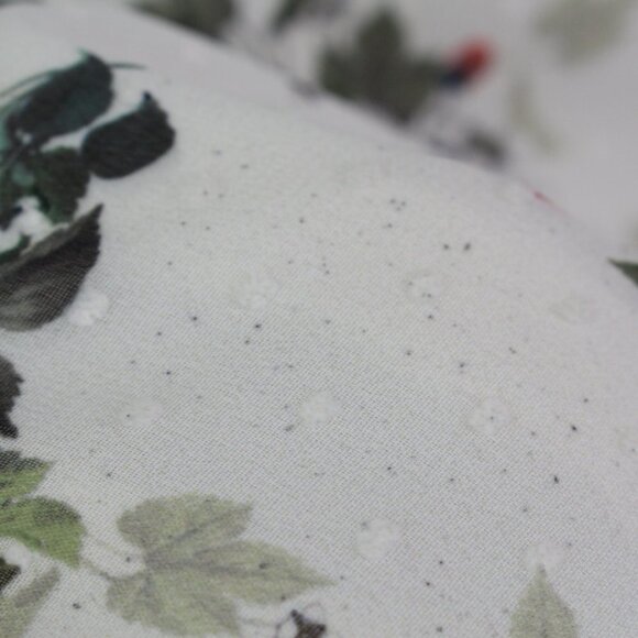 Warm Linen Swiss Dot Floral Fit n Flare Dress Size 0 - Picture 11 of 12